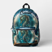 Süße Seepferdchen Bedruckter Rucksack (Vorderseite)