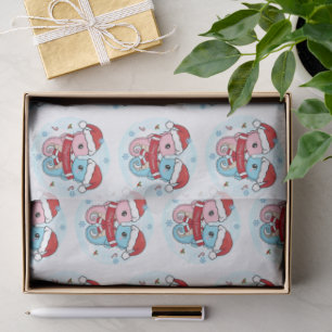 Süße Seepferdchen-Weihnachtstissuepapier Seidenpapier
