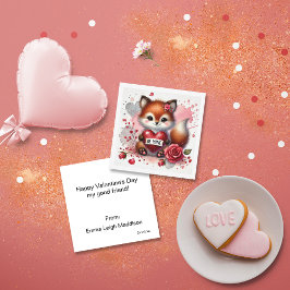 Süße, sei mein girly Fuchs Klassenzimmer Valentins Mitteilungskarte