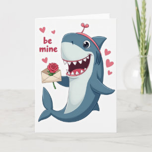 Süße Sei Mein Hai Valentinstagskarte Karte