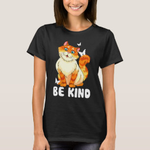 Süße sei nett Katze Anti Mobbing Trage Orange Eini T-Shirt