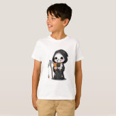 Süße Sensenmann-Kätzchen Kinder T-Shirt (Vorne ganz)