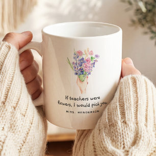 Süße sentimentale florale Lehrerbeste Würdigung Kaffeetasse