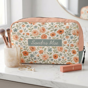 Süße shabby-chic-französische Blumen-Kulturbeutel Waschbeutel