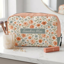 Süße Shabby-Chic-französische Blumen-Toilettentasc
