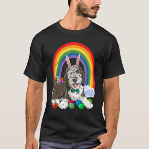 Süße Sheepadoodle Frohe Ostern Eier Hase Hund Kind T-Shirt
