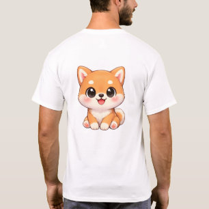 Süße Shiba-Inu-Welpen-Chibi-Illustration T-Shirt