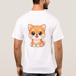 Süße Shiba-Inu-Welpen-Chibi-Illustration T-Shirt
