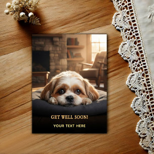 Süße Shih Tzu Gute Besserung Postkarte