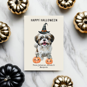 Süße Shih Tzu Halloween-Karte Frohes Halloween-H Karte