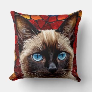 Süße siamesische Katze Kissen