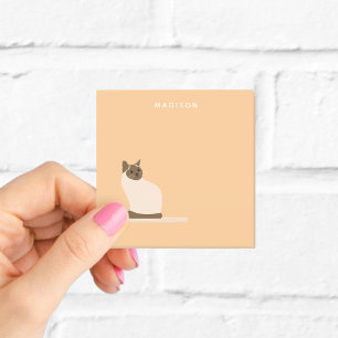 Süße siamesische Katze Orange Post-it-Notizen mit Post-it Klebezettel