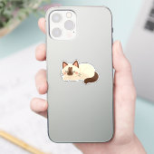 Süße siamesische Katze schlafend Aufkleber (Telefon)