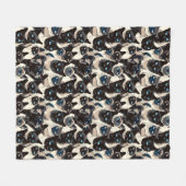 Süße siamesische Katzen Muster Haustier Fleecedecke (Vorderseite (Horizontal))