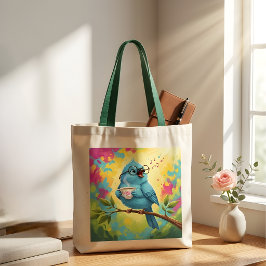 Süße Singende Blaue Vogel-Tasche | Cozy Coffee Lie Tragetasche