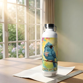 Süße singende blaue Vogel-Wasserflasche Trinkflasche