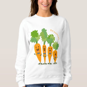 Süße singende Karotten-Quartett-Cartoon-Illustrati Sweatshirt