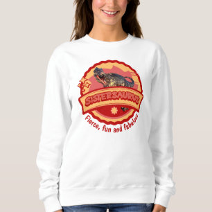 Süße Sistersaurus Dino Mädchen Schwester Lustiges  Sweatshirt