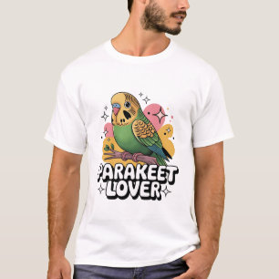Süße Sittich-Illustration   Farbenfrohe Vogelkunst T-Shirt