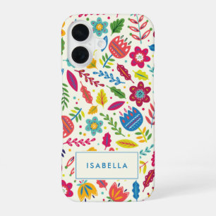 Süße skandinavische Blumenmode mit personalisierte iPhone 16 Hülle