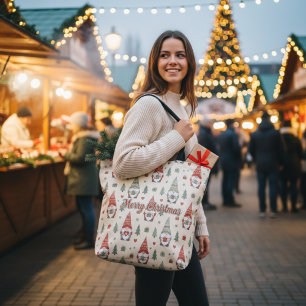 Süße skandinavische Weihnachts-Gnom-Tasche Tasche