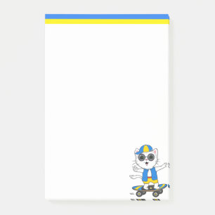 Süße Skater-Katze Post-it Notes Klebezettel