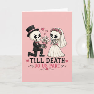 Süße Skelett-Hochzeitsantrag Karte