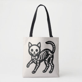 Süße Skelettkatze Tasche