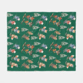 Süße Skifahrende Tiere Fleece-Decke Fleecedecke (Vorderseite (Horizontal))