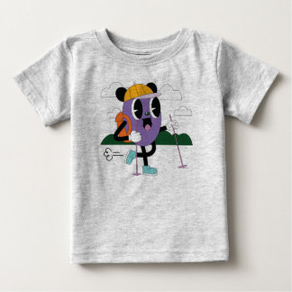„Süße Skiveranstaltung – Lustiger Winter-Cartoon-C Baby T-shirt