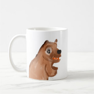 Süße, skurrile Braunbär-Wasserfarbe-Kaffeetasse Kaffeetasse
