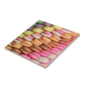 Süße skurrile bunte Macarons Fliese (Seite)