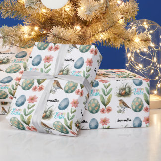 Süße skurrile frohe Ostereier individuell angepass Geschenkpapier