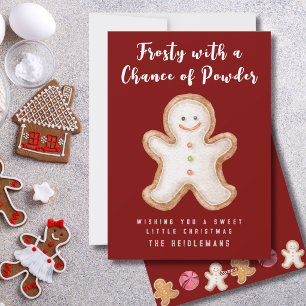Süße, skurrile Lebkuchen lustige Weihnachtsbäckere Feiertagskarte