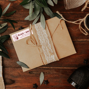 Süße skurrile Paar-Kritzelei Monogramm-Hochzeit