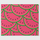 Süße, skurrile Wassermelonen-Scheiben Muster Geschenkpapier (Flach)