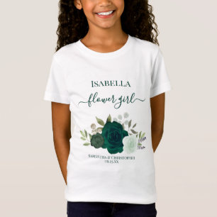 Süße Smaragdgrüne Rosen Blumenmädchen-Geschenk Hoc T-Shirt
