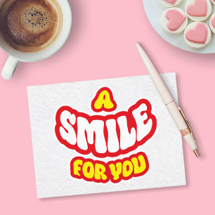 Süße Smile Für Dich Danke Typografie Feiertagspostkarte