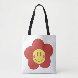 Süße Smiley-Blume Retro-Ästhetik Glückliches Gesic Tasche
