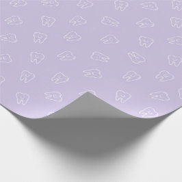 Süße Smiley-Zahn-Verpackungspapier - Lavendel  Geschenkpapier