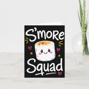 Süße S'mores-Familie Marshmallow Karte