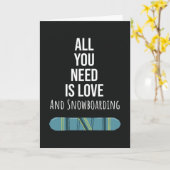 Süße Snowboard-Karten Snowboarder Wintersport Karte (Gelbe Blume)