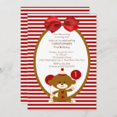 Süße Socken-Affe-Kindergeburtstag-Einladung Einladung (Vorne/Hinten)