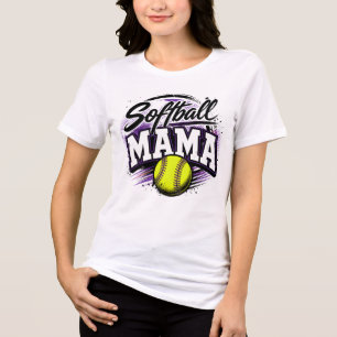 Süße Softball-Mama Tri-Blend Shirt