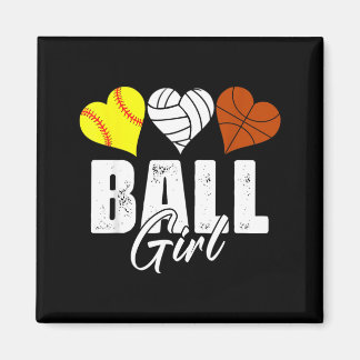 Süße Softball Volleyball Baseball Mädchen Herz Magnet