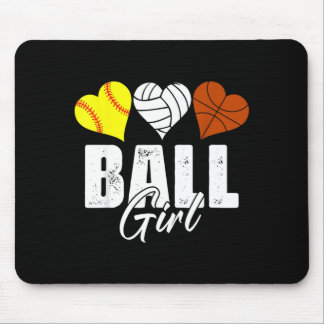 Süße Softball Volleyball Baseball Mädchen Herz Mousepad