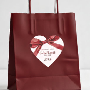 Süße Soiree Eleganter Bogen Valentinstag Party Herz-Aufkleber