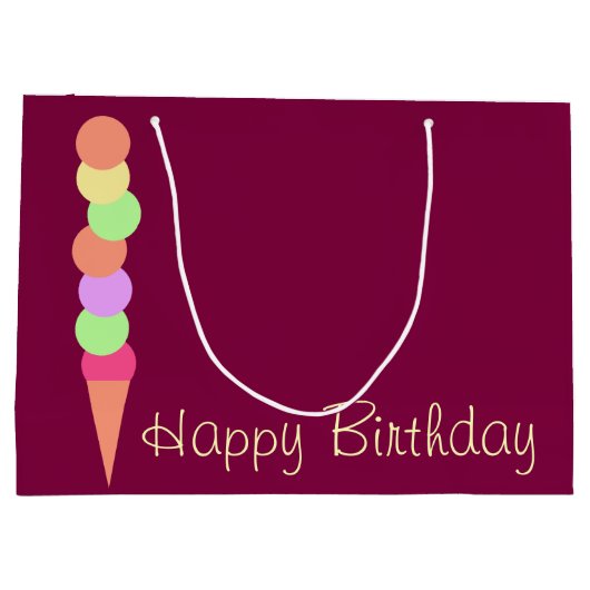 Süße Sommer-Eiscreme Große Geschenktüte (Rückseite)