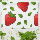 Süße Sommer-Erdbeere Stylisch Modern Geschirrtuch (Gefaltet)