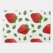 Süße Sommer-Erdbeere Stylisch Modern Geschirrtuch (Horizontal)